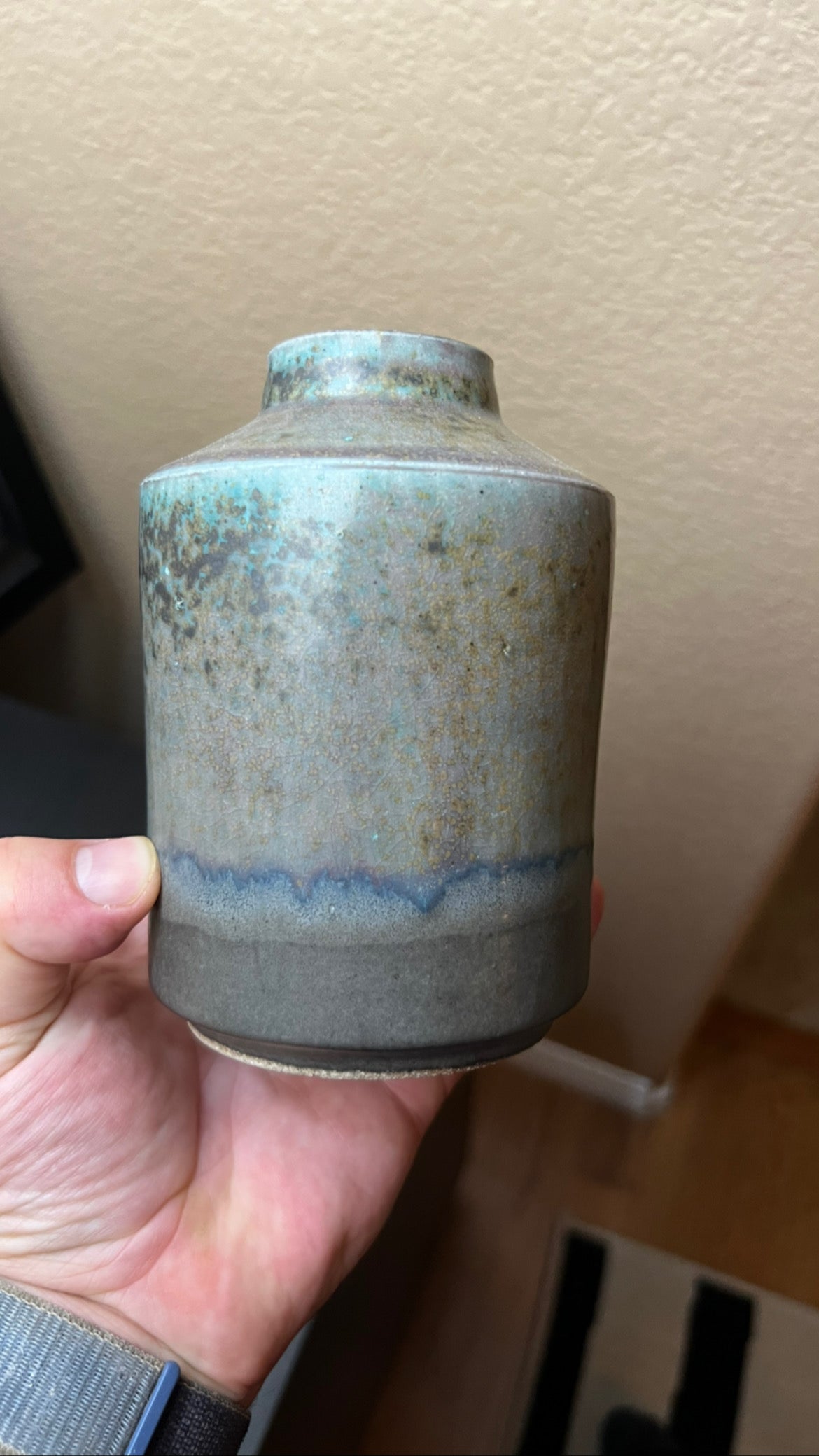 Blue and Green Bud vase