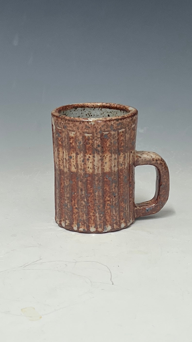 Brown Ribbed Cup