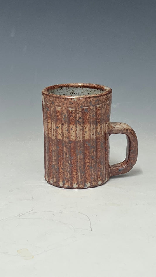 Brown Ribbed Cup