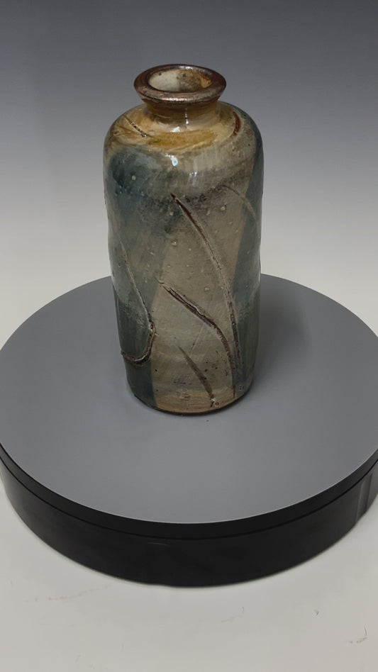 Blue Wabi Sabi Bottle Vase