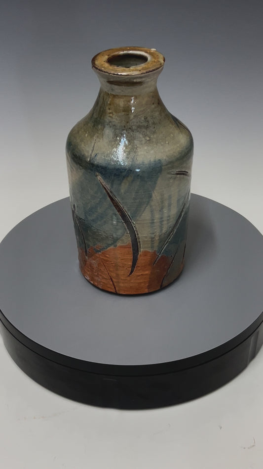 Blue Wabi Sabi Bottle Vase