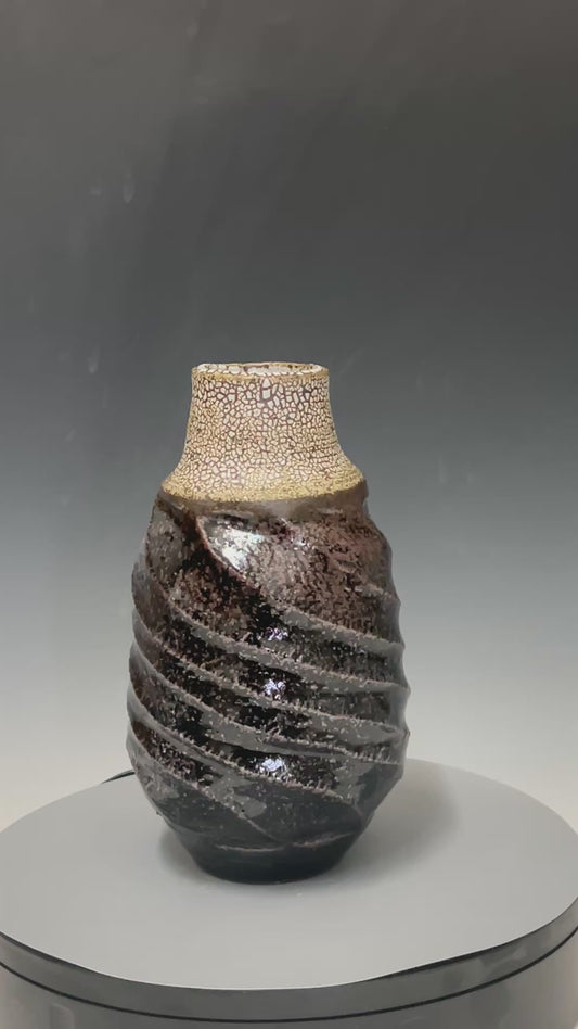Black and Brown Swirl Vase
