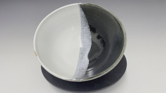 Green and White Serving Bowl