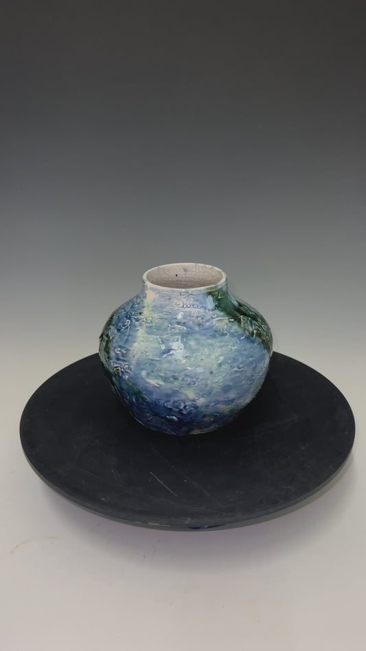 Raku vase